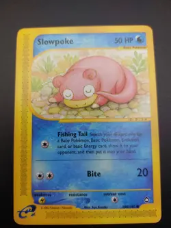 Pokemon Card Slowpoke 108/147 common Aquapolis LP - Image 2