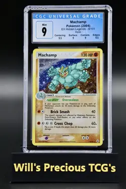 CGC 9 Machamp 9/101 EX Hidden Legends 2004 Holo Pokemon Card Mint - Image 1