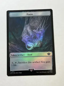 FOIL Human Soldier 0002 / Food Token 0011 - MTG Lord of the Rings NM - Image 2