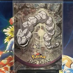 Onix #95 Non Holo Blue Logo Topps Pokemon TV Animation Edition - Image 2