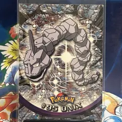 Onix #95 Non Holo Blue Logo Topps Pokemon TV Animation Edition - Image 4