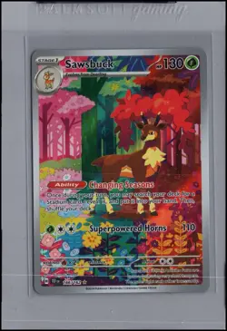 Pokemon Card Sawsbuck (166/162) Illustration Rare Temporal Forces - Image 1