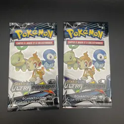 Pokemon Soleil et Lune Ultra Prisme Lot 2 Boosters de 3 Cartes Echantillon - Image 1
