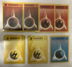 1999 Pokemon TCG Base Set 1st. Edition Set of 7 Energy Cards. - Image 1