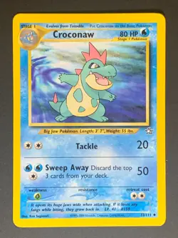 Croconaw 32/111 Uncommon Neo Genesis Unlimited Pokemon TCG Card 2000 Non Holo - Image 1