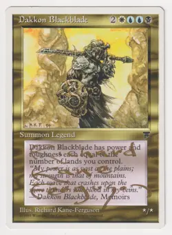 Gold Signed Dakkon Blackblade HP Chronicles Artist Richard Kane Ferguson MTG EDH - Image 1