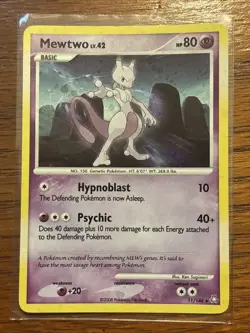 Pokemon Mewtwo TCG Legends Awakened Holo Card 11/146 Rare - Image 1
