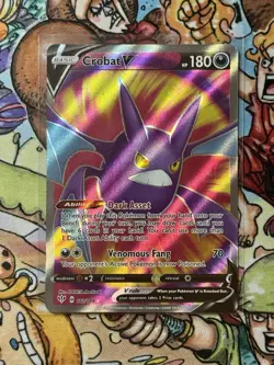 TCG Pokemon English Crobat V (Full Art) 182/189 Swsh03: Darkness Ablaze Holo - Image 1