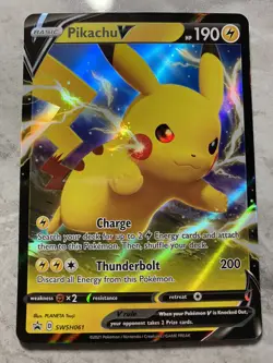 Pokemon TCG - Pikachu V - SWSH061 - Promo - Sword & Shield - Image 1