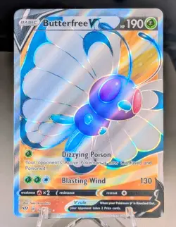 Pokemon Butterfree V (Full Art) 177/189 Sword & Shield Darkness Ablaze Near Mint - Image 1