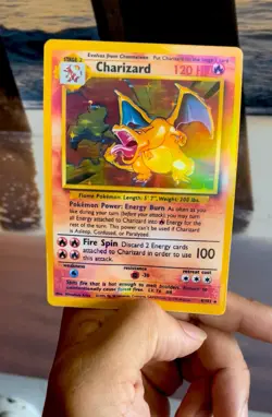 HOLOGRAPHIC Laminated Charizard 1999 1st Edition Pokemon Card STICKER - Image 1