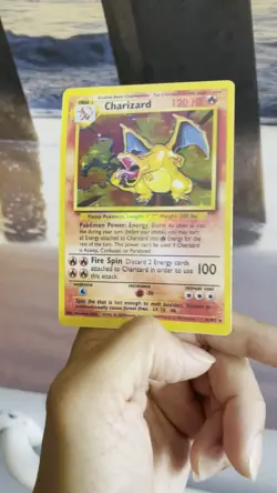 HOLOGRAPHIC Laminated Charizard 1999 1st Edition Pokemon Card STICKER - Image 2
