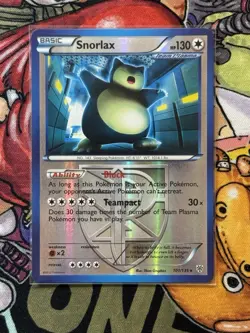 TCG Pokemon English Snorlax (Team Plasma) 101/135 Plasma Storm Reverse Holo - Image 1