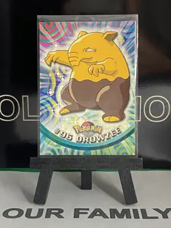 2000 Pokemon DROWZEE #96 [Non-Holo] Topps Blue Logo 1st TV Animation NM - Image 2
