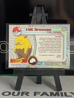 2000 Pokemon DROWZEE #96 [Non-Holo] Topps Blue Logo 1st TV Animation NM - Image 5