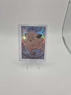 1999 Topps Pokemon #35 Clefairy TV Animation Edition Rainbow HOLO FOIL - Image 1