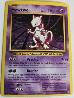 Pokemon TCG Evolutions Mewtwo 51/108 Cracked Ice Holo Rare HP - Image 1