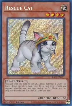 Rescue Cat ALT ART - Playset 3 Cards - RA02-EN001 - Secret Rare - Yugioh - Image 2