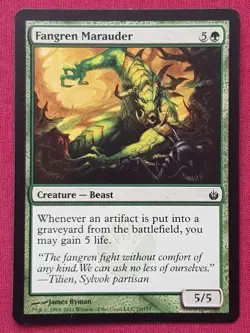 Magic The Gathering MIRRODIN BESIEGED FANGREN MARAUDER green card MTG - Image 1
