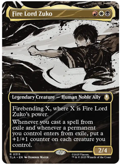 Fire Lord Zuko - Borderless Avatar MTG - Image 1