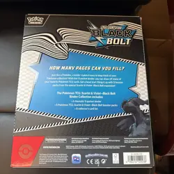 Pokemon TCG Scarlet & Violet 10.5 Black Bolt Binder Collection Box - NEW - Image 2