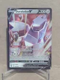 2020 Pokemon Sword and Shield Champion's Path #047 Duraludon V URR - Image 1