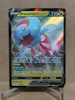 2022 Pokemon Sword and Shield Brilliant Stars #114 Dracovish V URR - Image 1