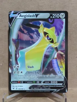 2020 Pokemon Sword and Shield Vivid Voltage #126 Aegislash V URR - Image 1