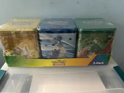 Costco 3 Stacking Tin SEALED Set Pokemon TCG - Image 1