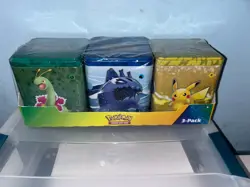 Costco 3 Stacking Tin SEALED Set Pokemon TCG - Image 3