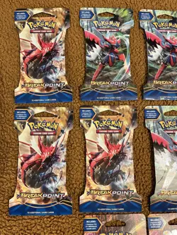 Lot Of 10 Pokemon XY Breakpoint Sleeved Booster Packs Factory Sealed - Image 2