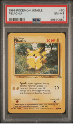 1999 POKEMON JUNGLE 60 PIKACHU - PSA 8 - Image 1