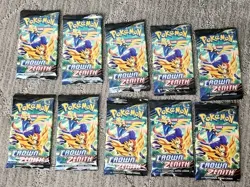 10x Crown Zenith Booster Packs Pokemon TCG - Image 1