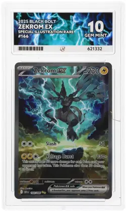 ACE 10 Zekrom EX 166/086 Black Bolt SIR Holo Pokemon Card - Gem Mint - Image 1