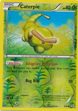 Caterpie 3/83 Generations Reverse Holo Pokemon Card NM - Image 1
