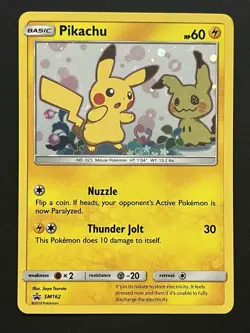 Pokemon 2019 Pikachu SM162 Sun & Moon Black Star Promo Holo Card TCG - Image 1