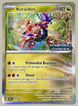 Koraidon 091 Holo Temporal Forces Stamped Black Star Promo Pokemon Card TCG NM - Image 1