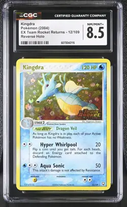 CGC 8.5 Kingdra EX Team Rocket Returns 12/109 Reverse Holo STAMPED Pokemon Card - Image 1