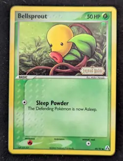 Bellsprout 49/92 Reverse Holo Stamped Pokemon Card 2006 EX Legend Maker (Swirl) - Image 1