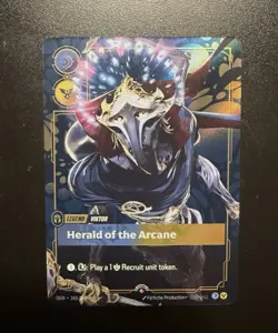 Riftbound Viktor Herald of Arcane Legend English card 265/298 Prerelease Promo - Image 1