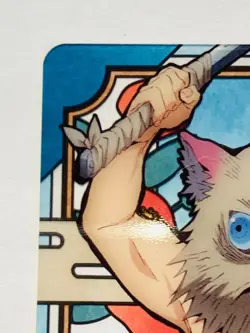 Inosuke Demon Slayer Stained glass card Kimetsu Vrey Rare From Japan BANDAI F/S - Image 2