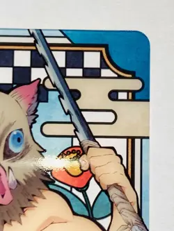 Inosuke Demon Slayer Stained glass card Kimetsu Vrey Rare From Japan BANDAI F/S - Image 3