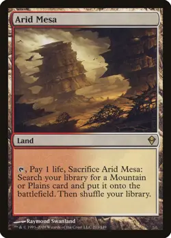 1 Arid Mesa, Light Play LP Magic The Gathering MTG English Zendikar - Image 1