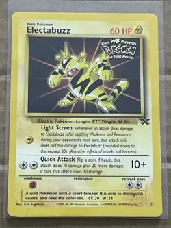 Electabuzz 2 Movie WOTC Black Star Promo Pokemon Card - Image 1