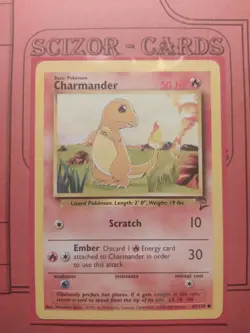 Charmander Base Set 2 Common Near Mint Pokemon Card 69/130 + Sleeve - Image 3