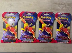 4X Pokemon Destined Rivals booster pack bundle Lot Of 4 Single Packs - Image 1