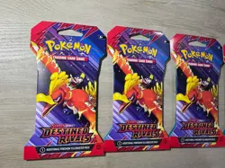 4X Pokemon Destined Rivals booster pack bundle Lot Of 4 Single Packs - Image 2