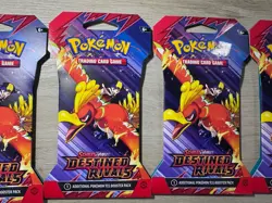 4X Pokemon Destined Rivals booster pack bundle Lot Of 4 Single Packs - Image 3