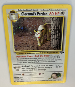 Giovanni's Persian 8/132 Gym Challenge Holo Pokemon LP - Image 5