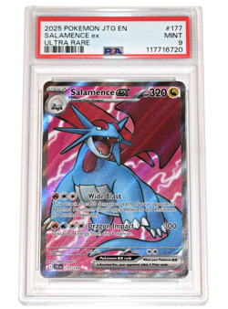 Pokemon Journey Together ~ SALAMENCE ex ~ PSA 9 ~ Full Art Ultra Rare 177/159 - Image 1
